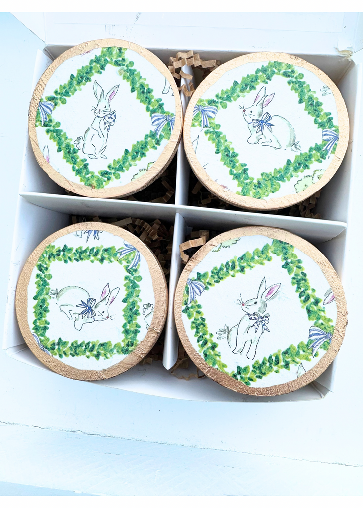 Boxwood Bunny Interchangeable Napkin Rings