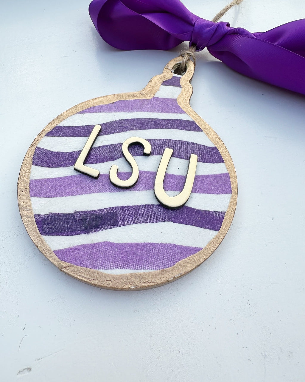 LSU Gameday Bauble Ornament - 5”