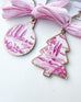 Pink Toile Bauble Ornament