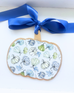 Handmade Pumpkin Door Hanger Blue Pumpkins & Gourds 8”