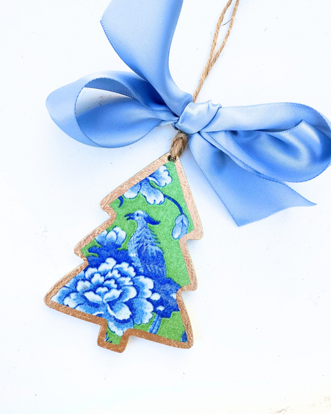 Green and Blue Chelsea Bird Tree Ornament