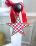 Patriotic Star Handmade Door Hanger - 12”
