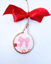 Red and Pink Bow Ornament Baubles