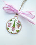 Pink Chinoiserie Topiary Bauble Ornament 1