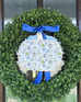 Handmade Pumpkin Door Hanger Blue Pumpkins & Gourds 12”