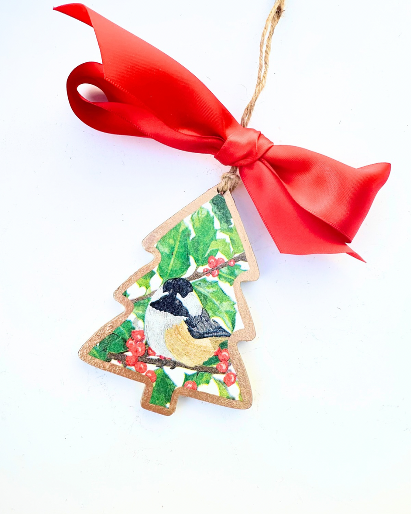 Carolina Chickadee Tree Ornament
