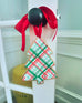 Handmade Christmas Door Hanger - Christmas Plaid Tree 8”