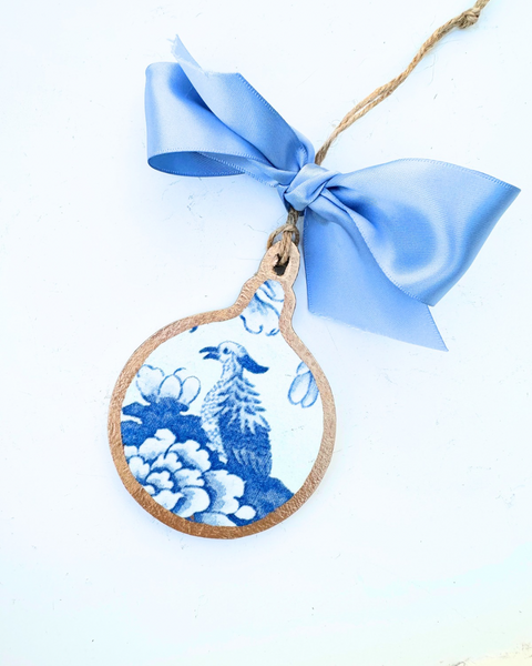 Blue Chelsea Bird Bauble Ornament