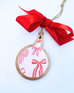 Red and Pink Bow Ornament Baubles