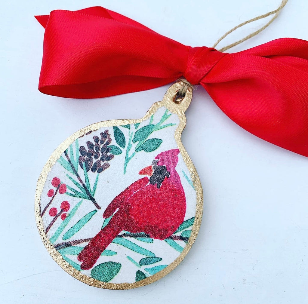 Cardinal Forest Berry Bauble Ornament