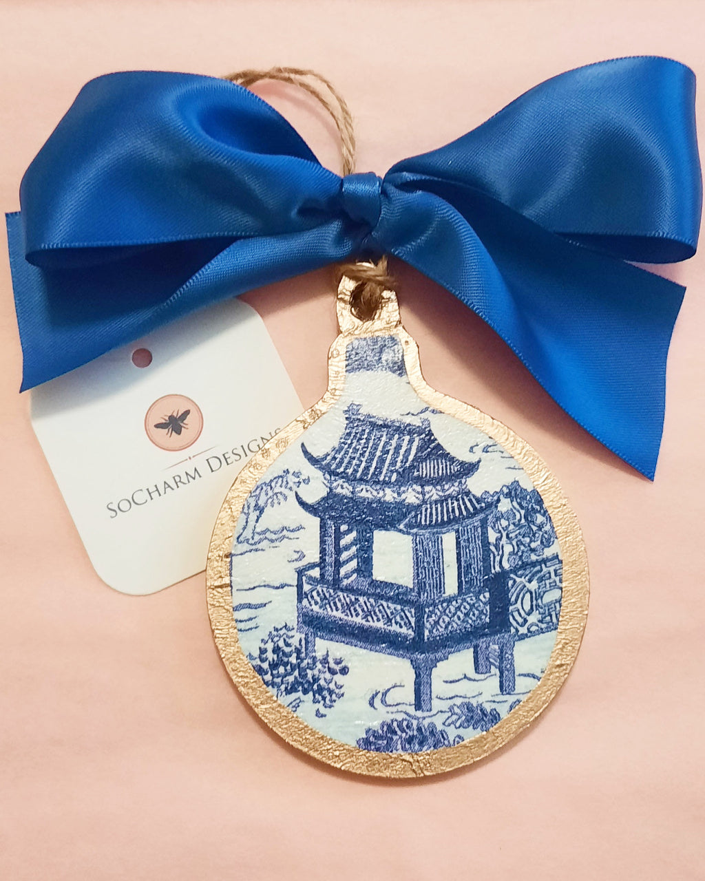 Blue Pagoda Tree Ornament