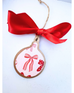 Red and Pink Bow Ornament Baubles