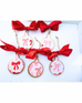 Red and Pink Bow Ornament Baubles