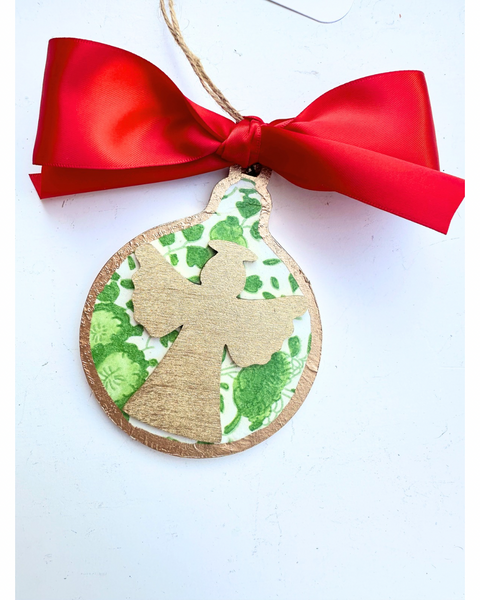 Green Angel Bauble Ornament 2