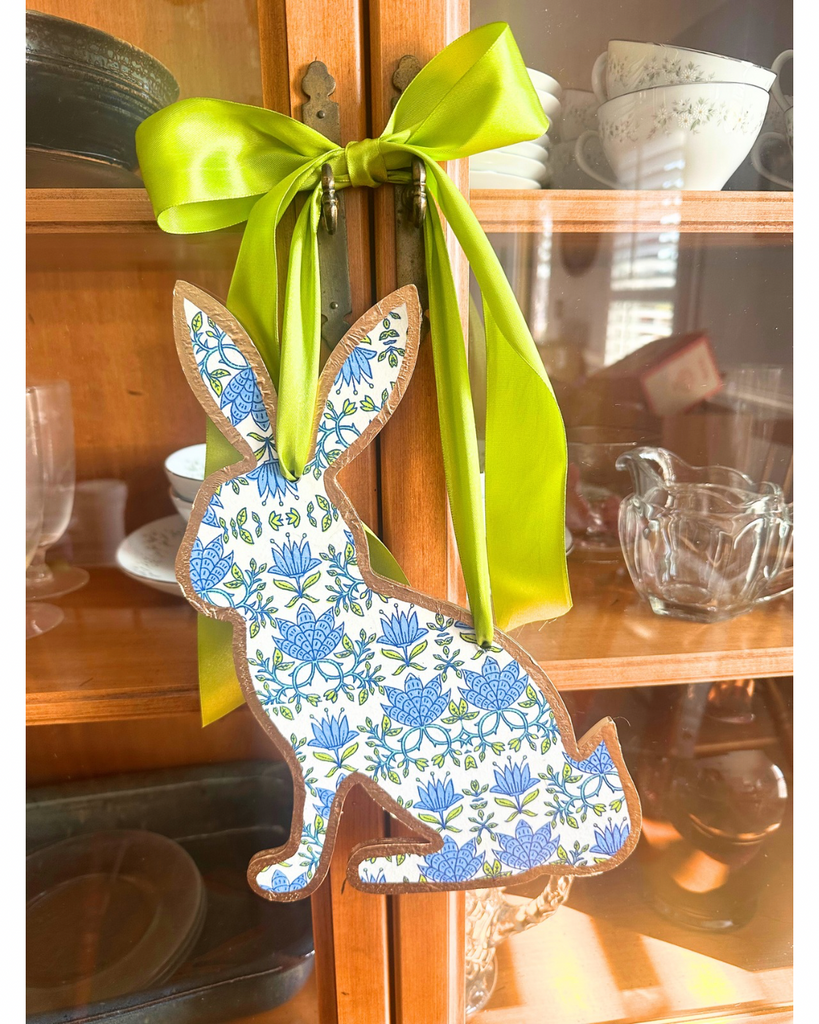 Blue Meadow Handmade Bunny Door Hanger - 12”