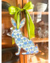 Blue Meadow Handmade Bunny Door Hanger - 12”