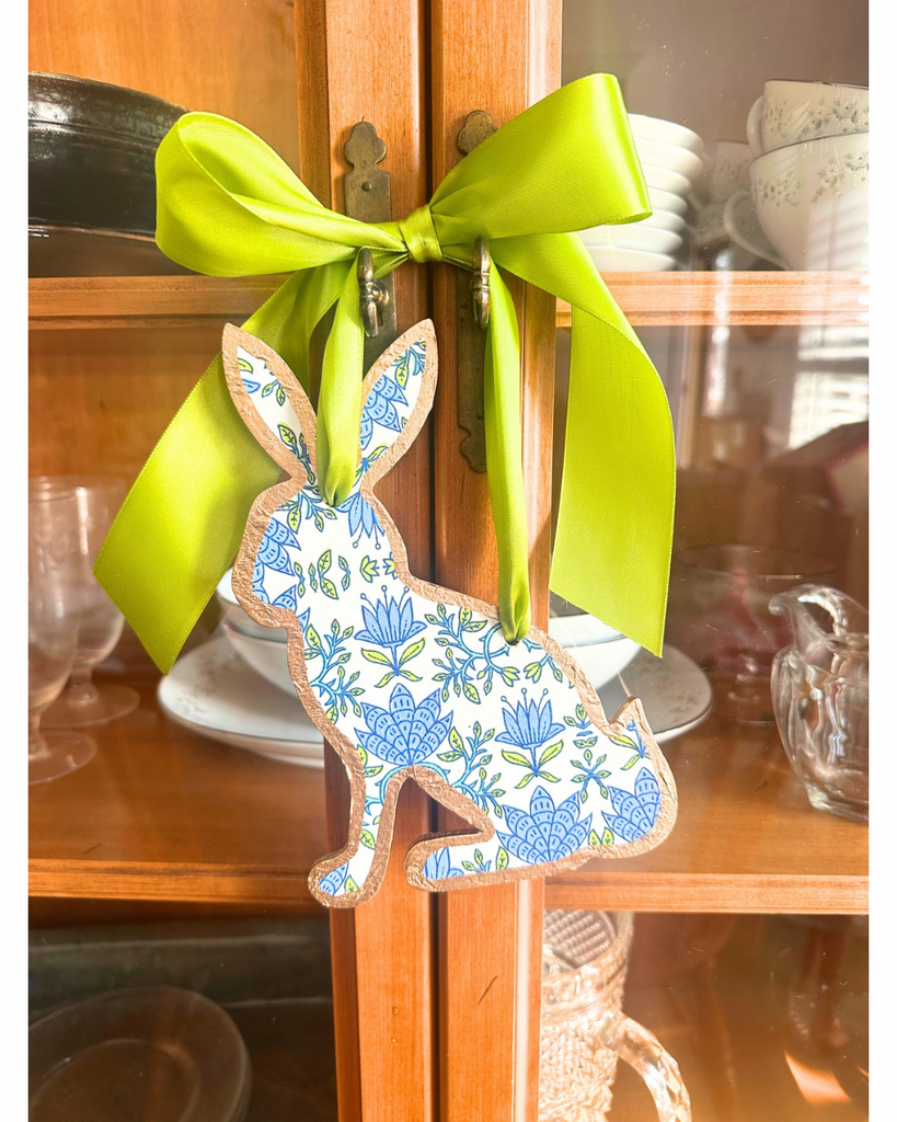 Blue Meadow Handmade Bunny Door Hanger - 8”