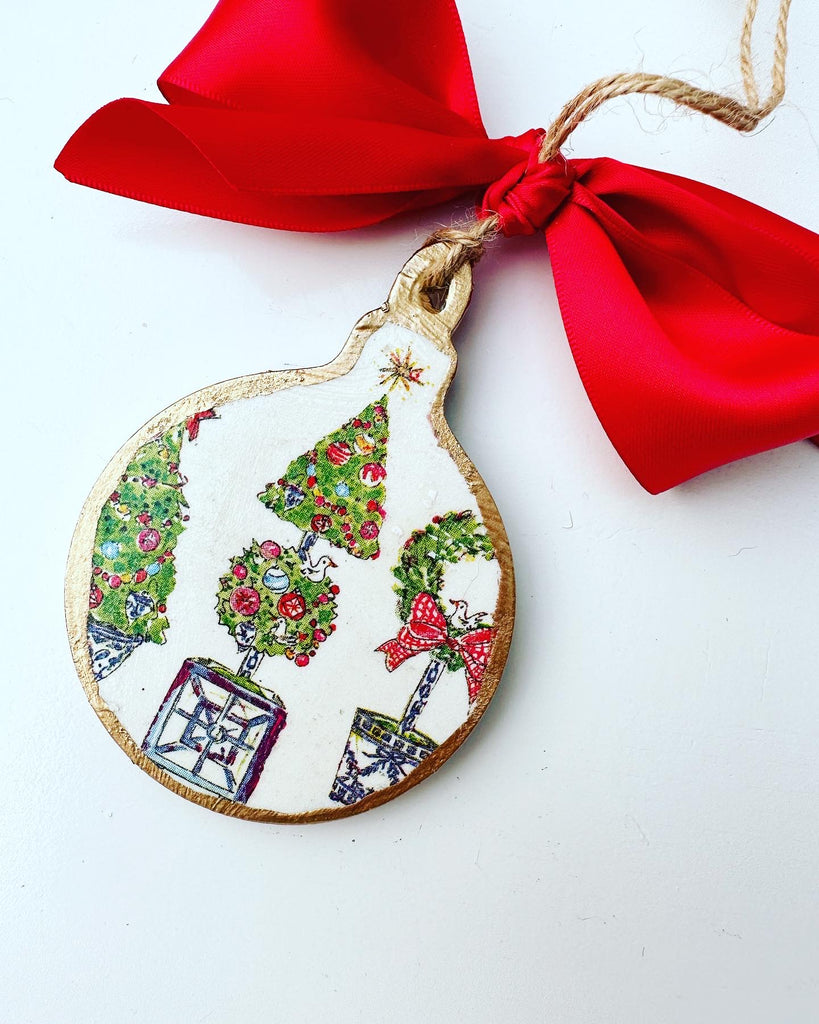 Chinoiserie Topiary Bauble Ornament