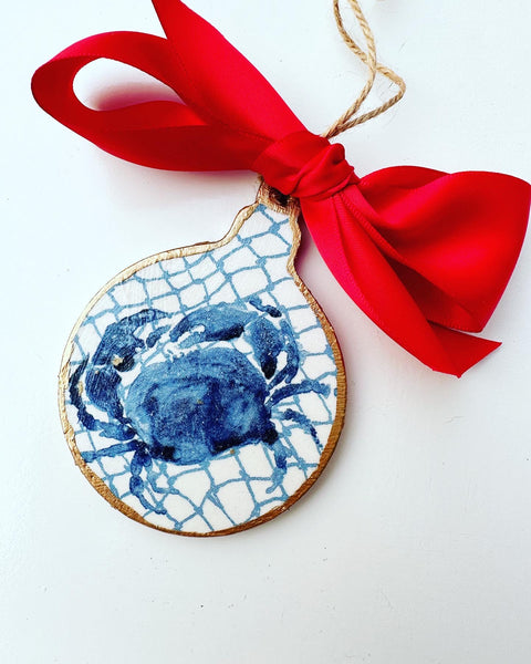 Blue Crab Bauble Ornament