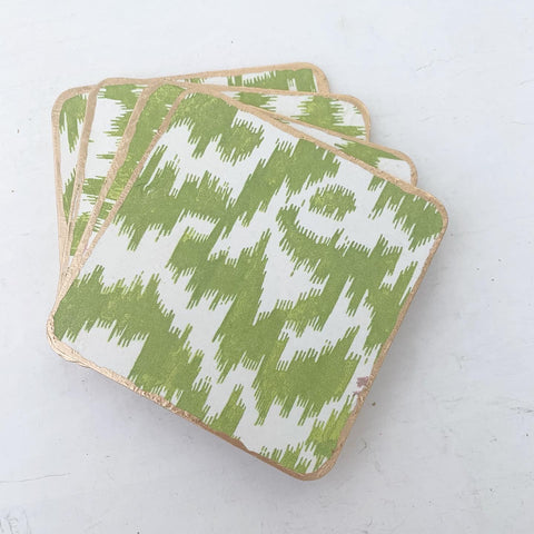Green Handmade Coasters (Set of 4)